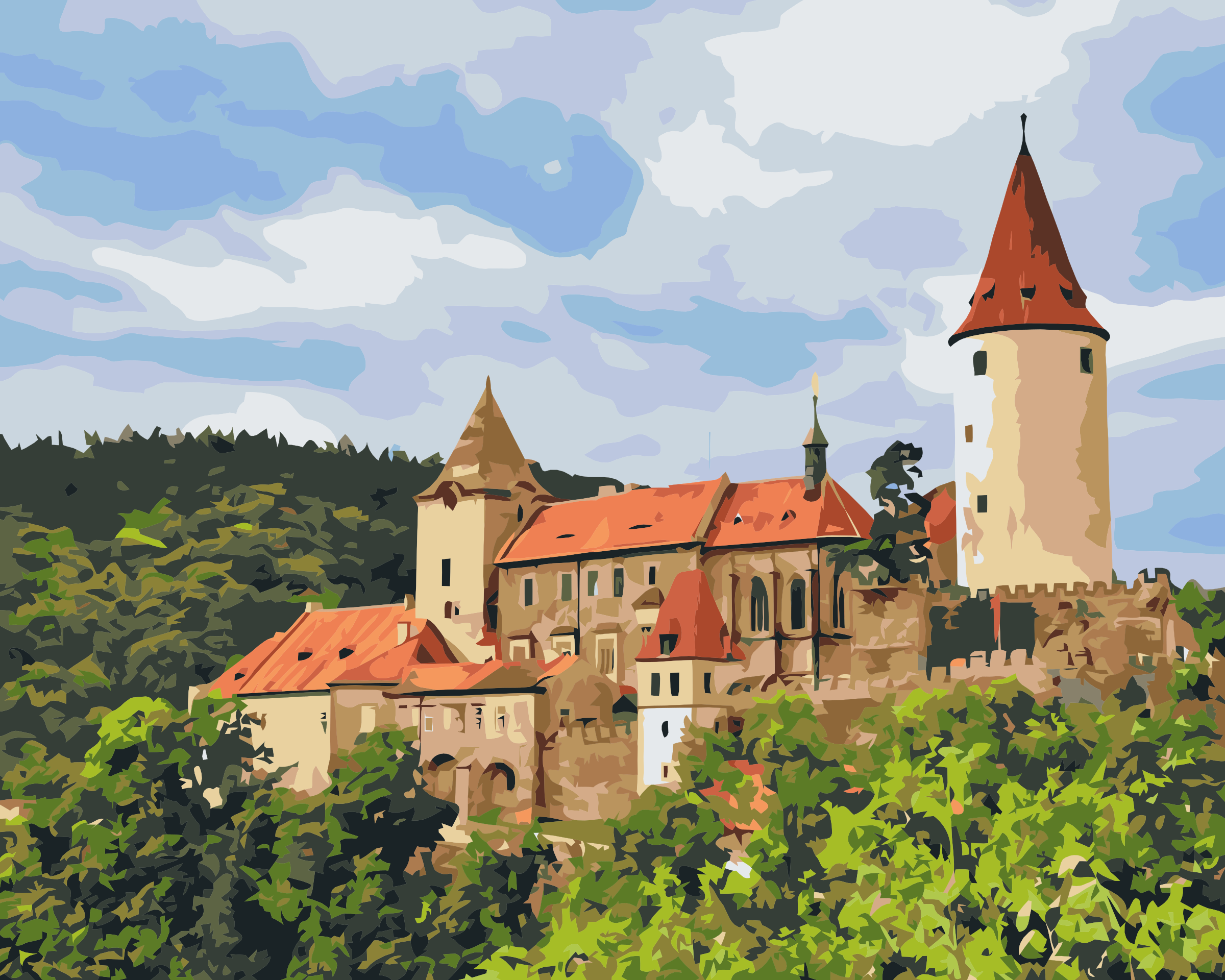 Paint by Number - Křivoklát Castle