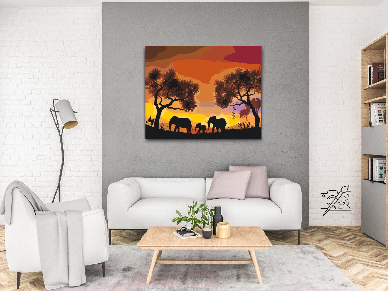 Paint by Number - Elephant Family
