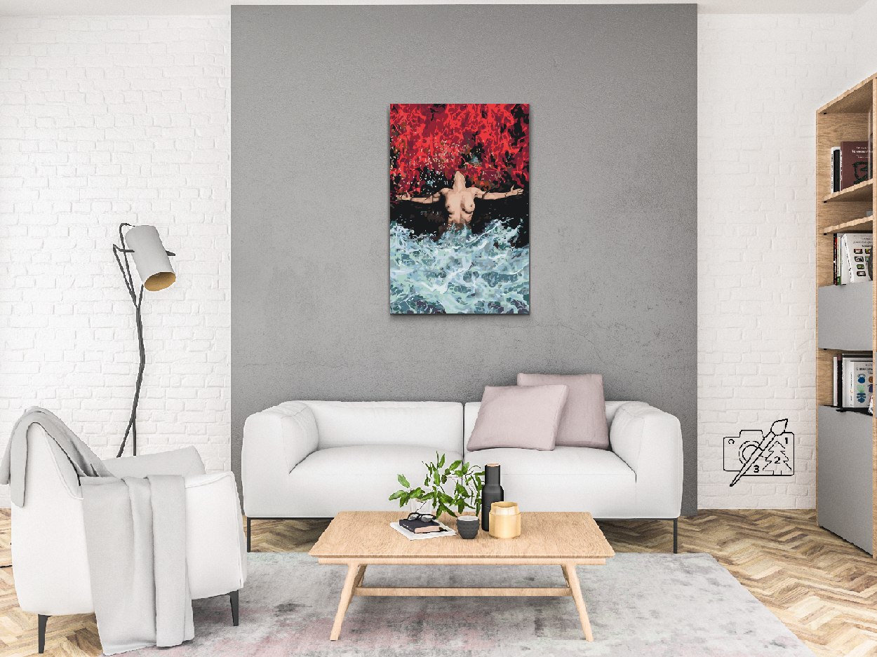 Paint by Number - Woman, Fire, Water