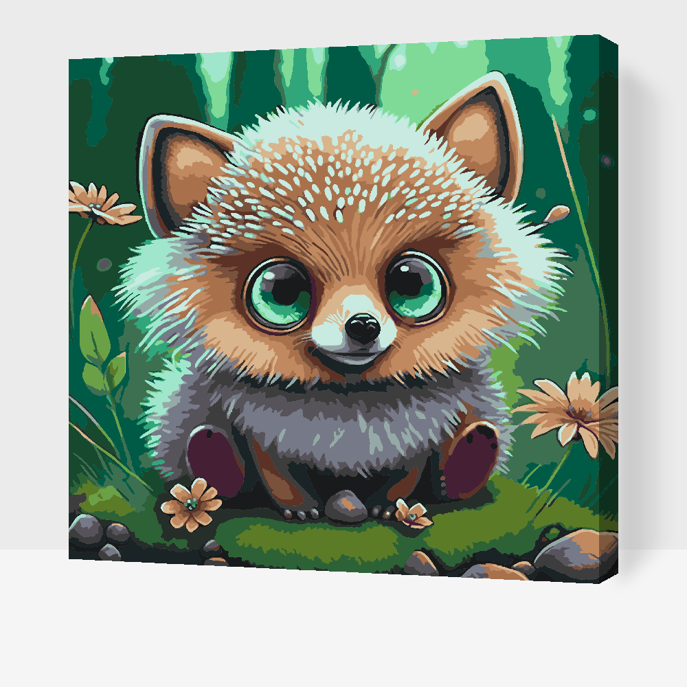 Malování podle čísel - Green-eyed hedgehog