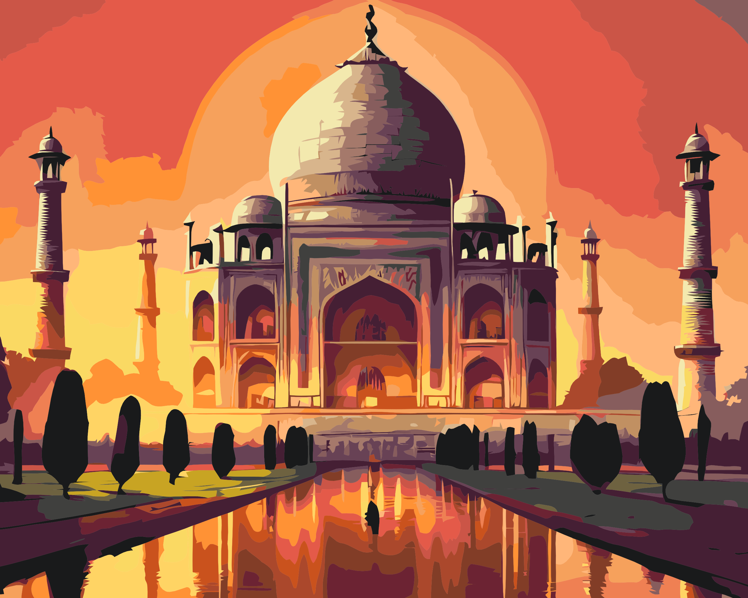 Paint by Number - Fairy Tale Taj Mahal