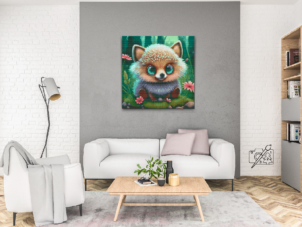 Diamond Painting - Green-eyed hedgehog