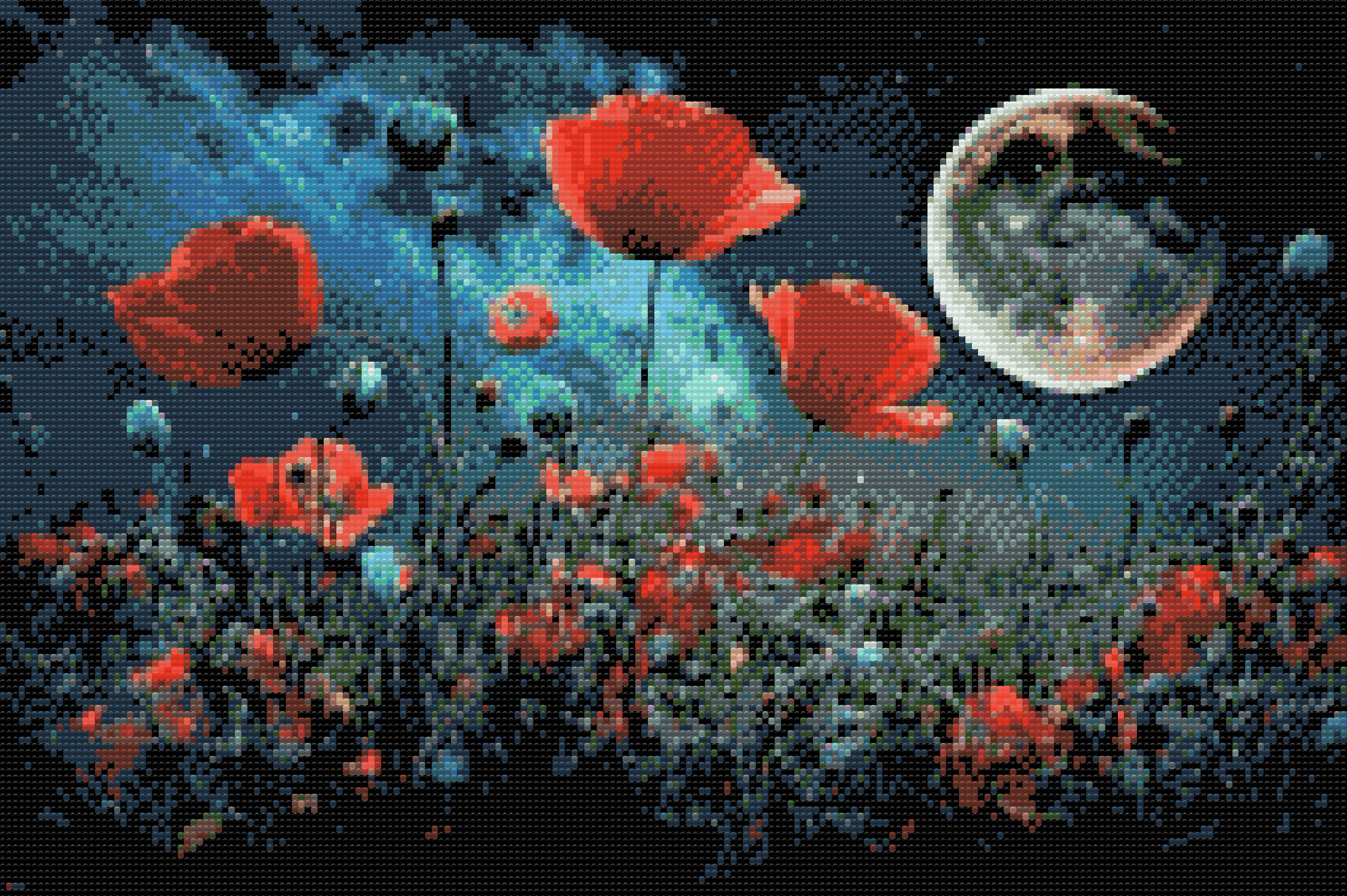 Diamond Painting - Poppies in the Moonlight