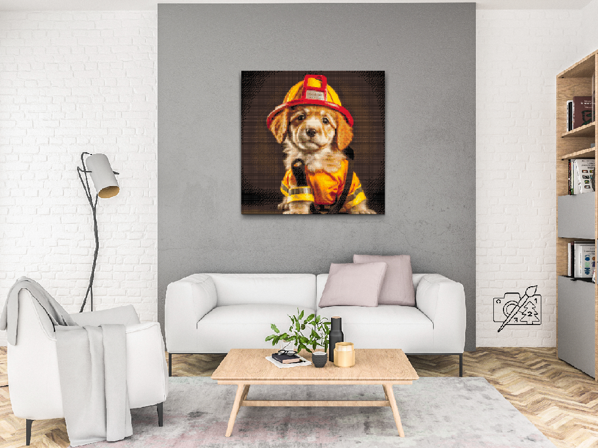 Diamond Painting - Fireman's dog