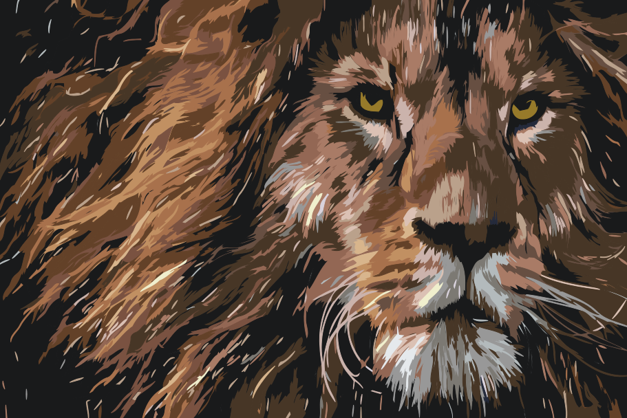 Paint by Number - Predatory Look of a Lion