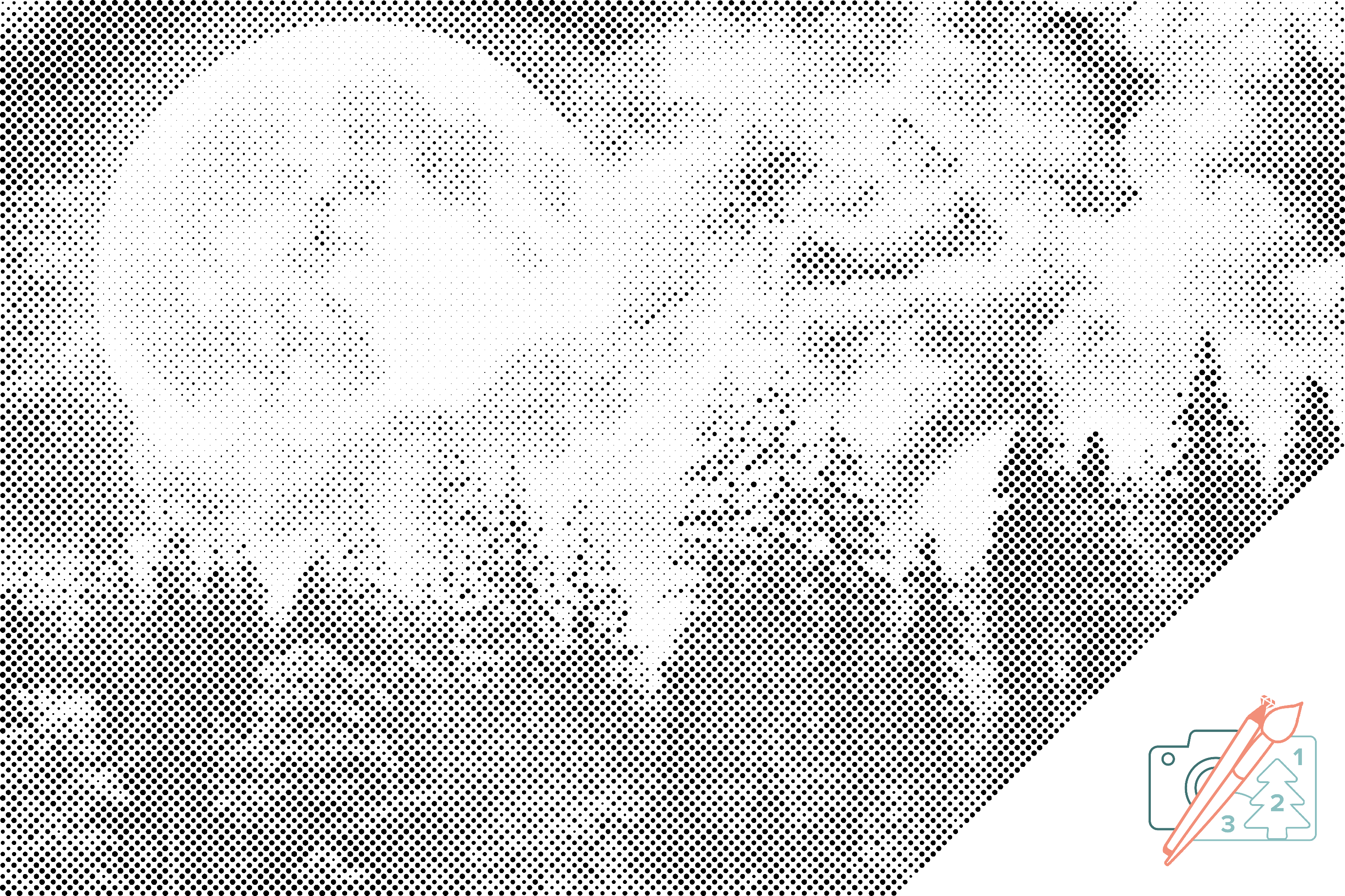 Dotting points - Full Moon over the Forest