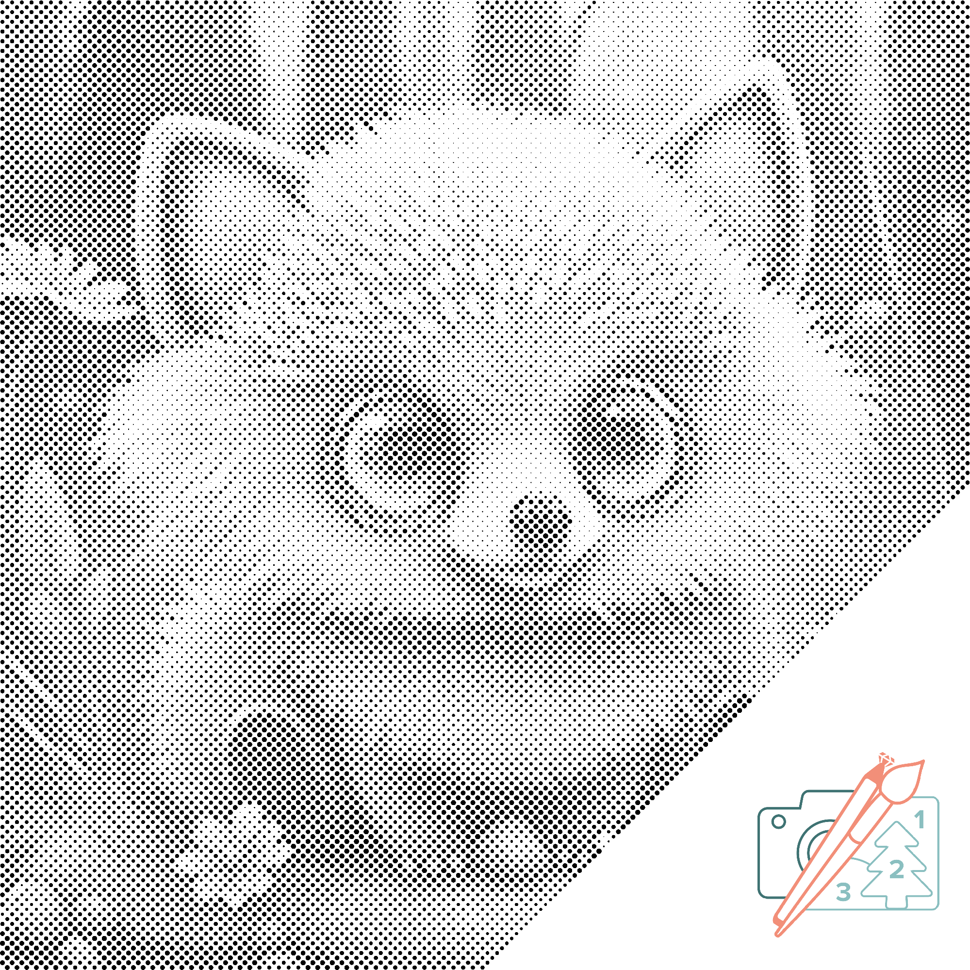 Dotting points - Green-eyed hedgehog