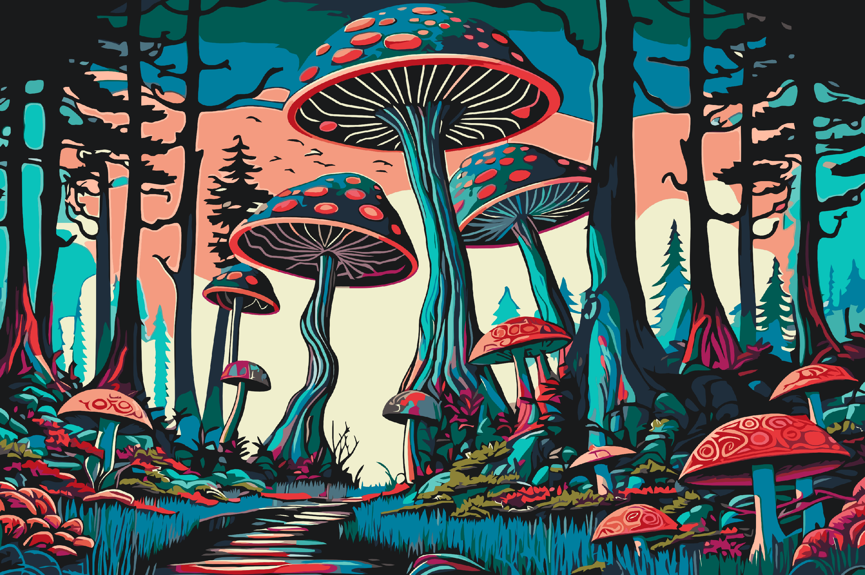Paint by Number - Toadstools