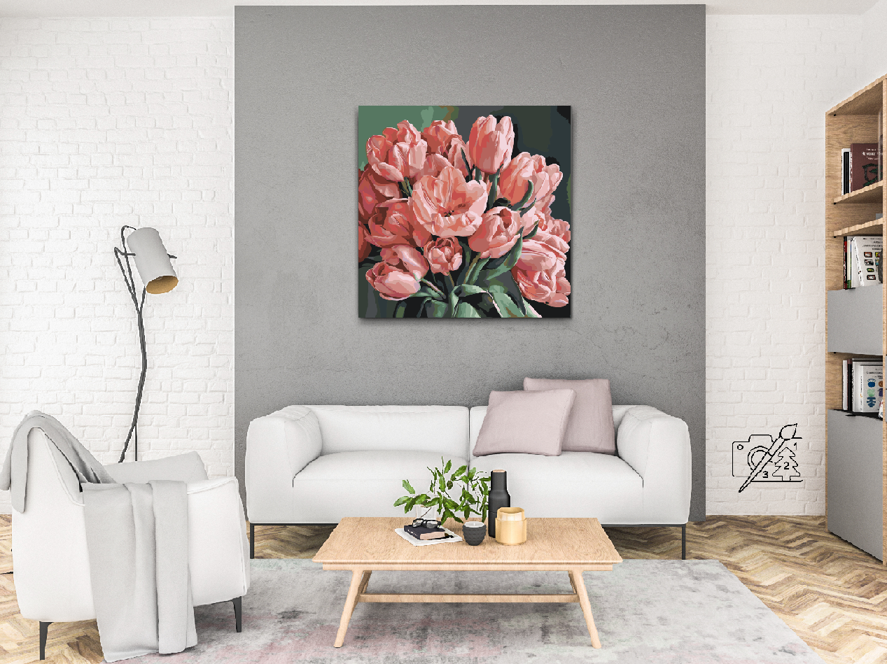 Paint by Number - A Romantic Bouquet of Tulips
