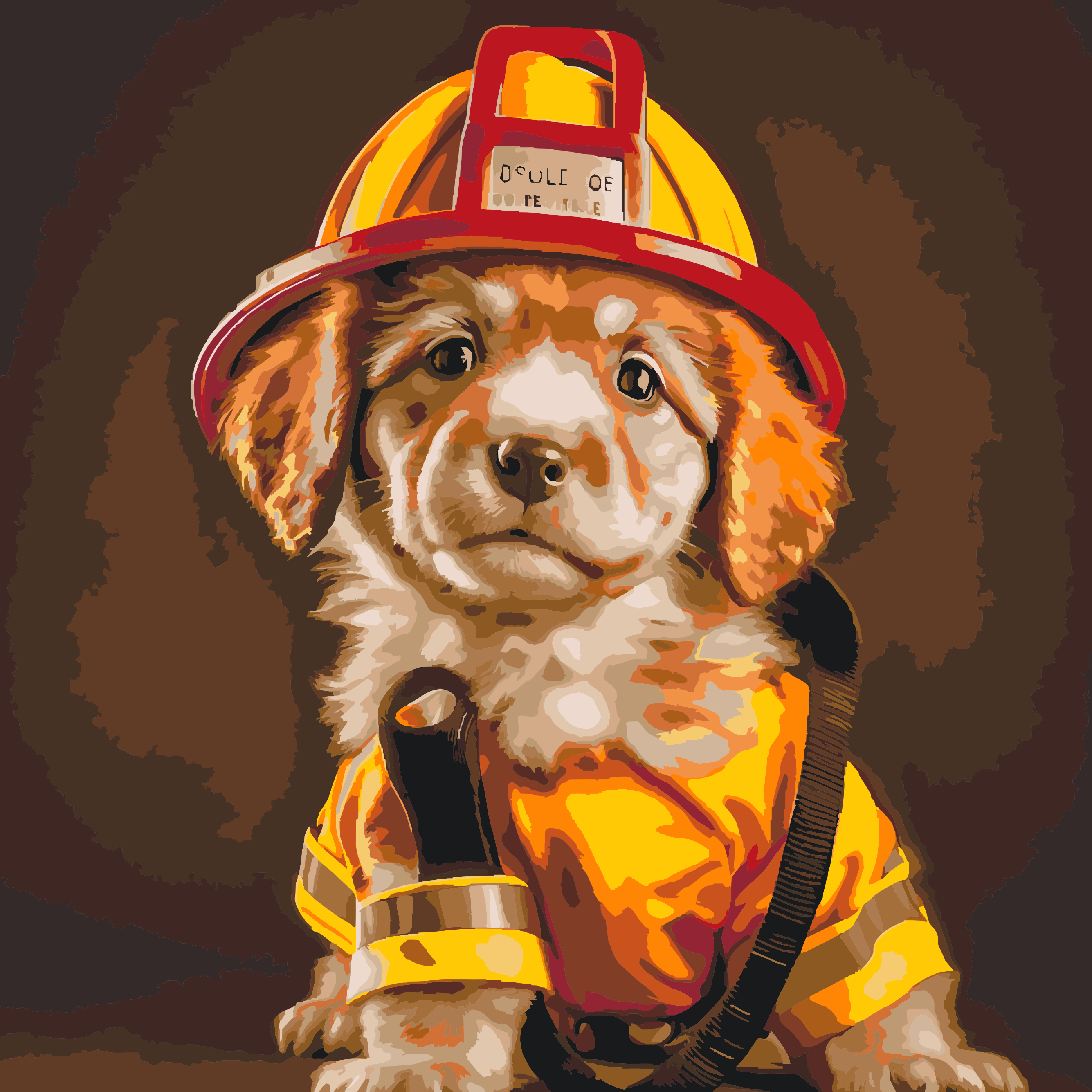 Paint by Number - Fireman's dog