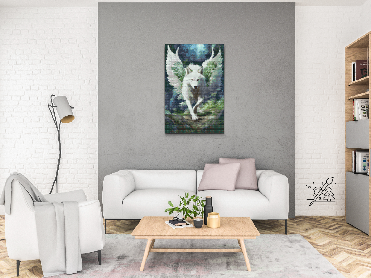 Diamond Painting - Angelic wolf