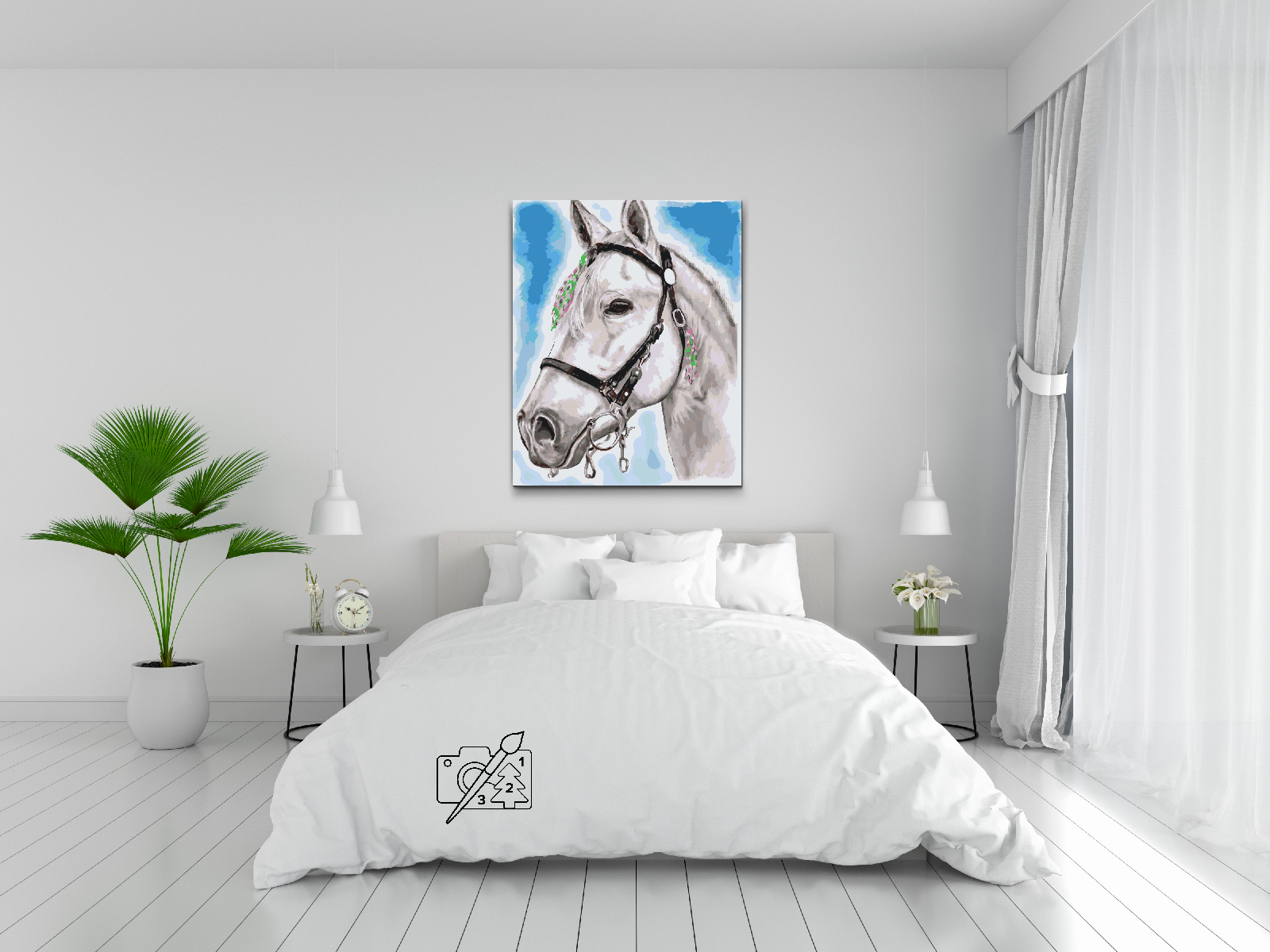 Paint by Number - White Horse