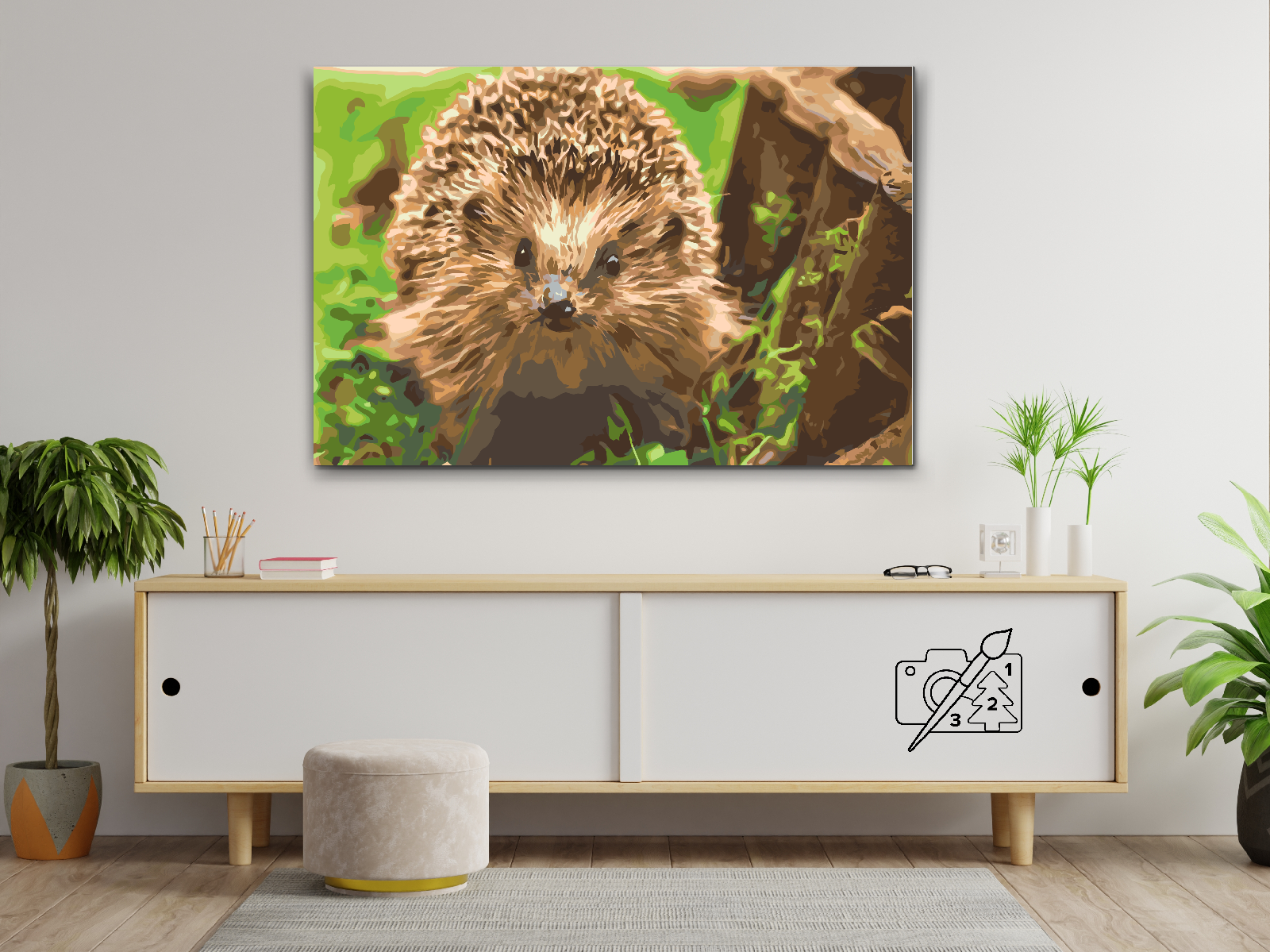 Paint by Number - Hedgehog Night Creature