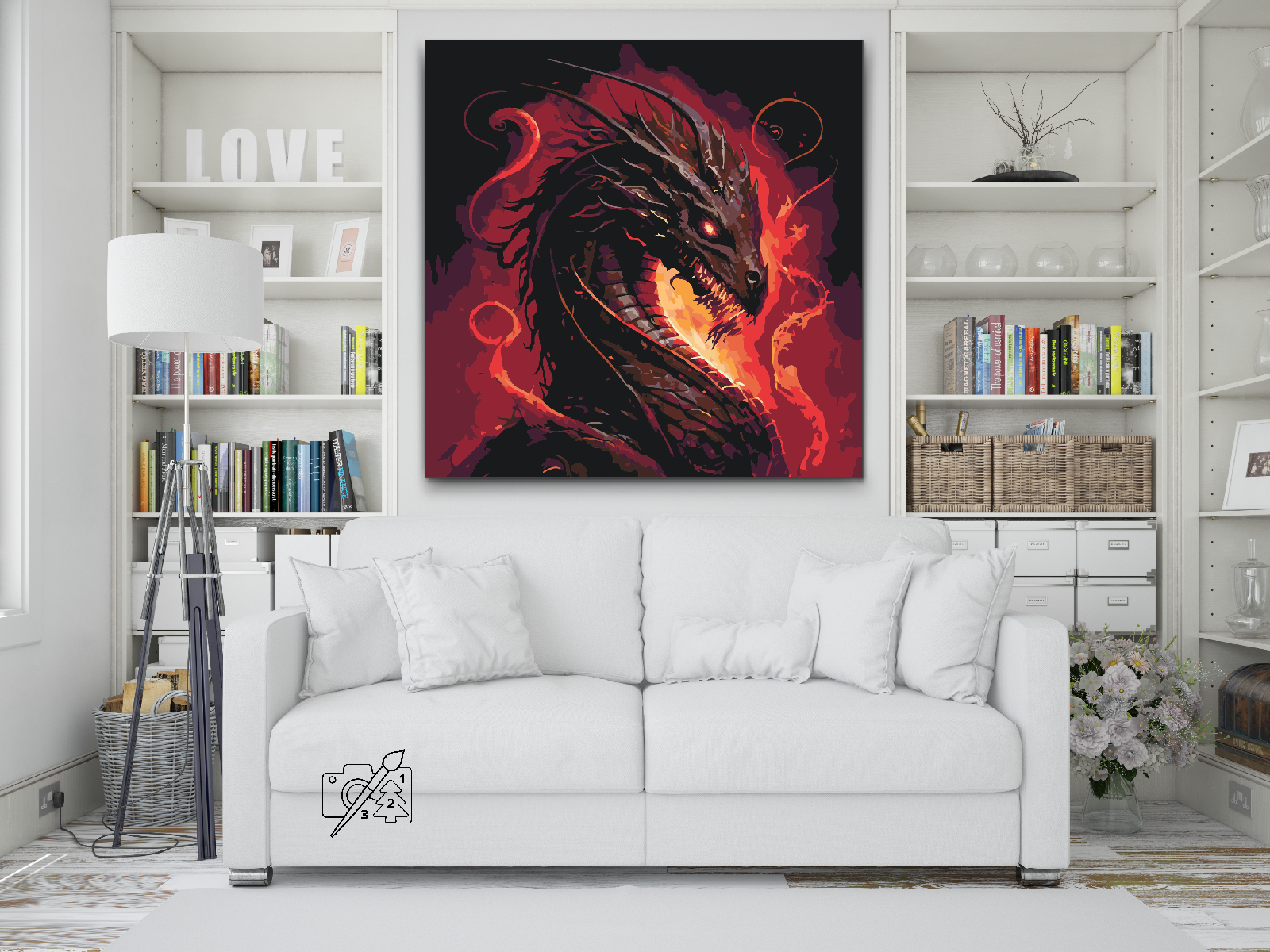 Paint by Number - Fiery dragon
