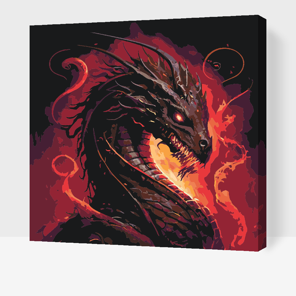 Malování podle čísel - Fiery dragon