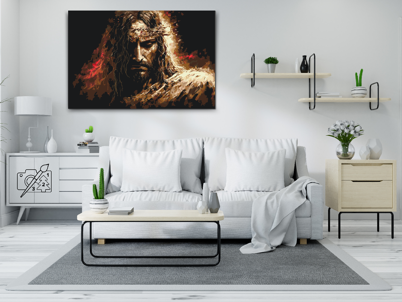 Paint by Number - Jesus wearing his thorn crown
