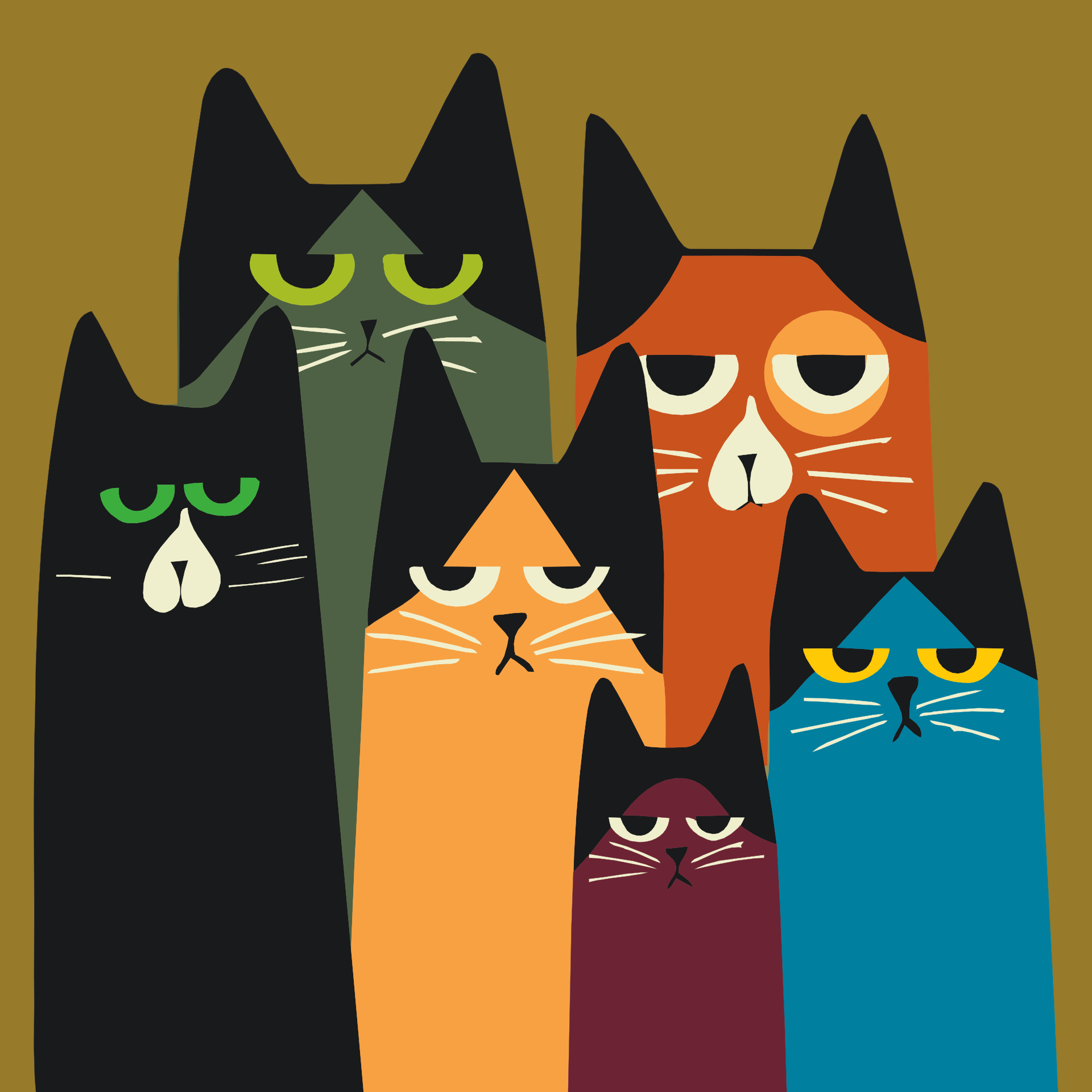 Paint by Number - Cat gang