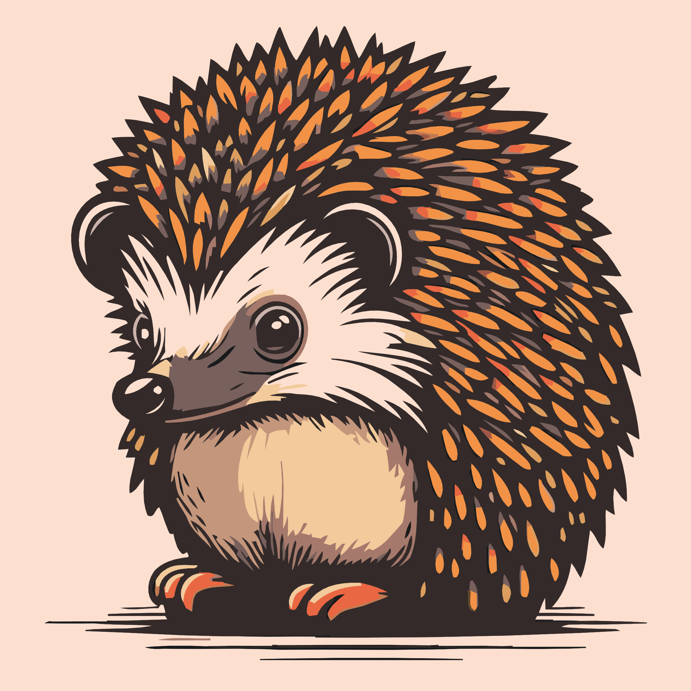 Paint by Number - Cute hedgehog