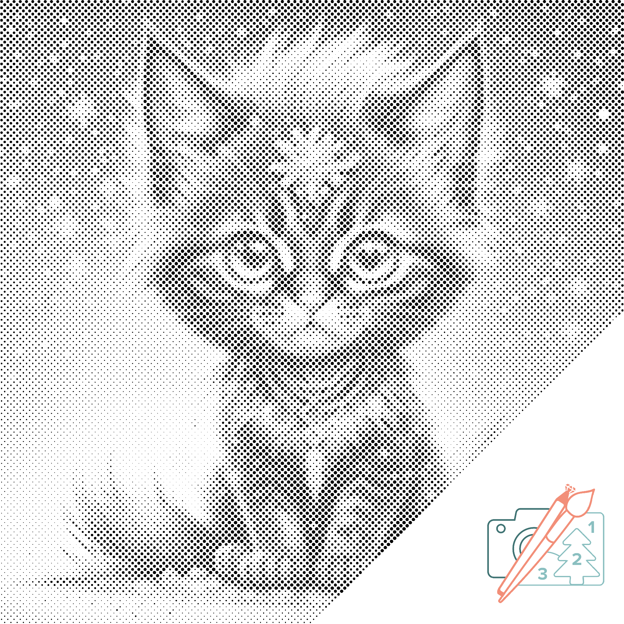 Dotting points - Iridescent black kitten
