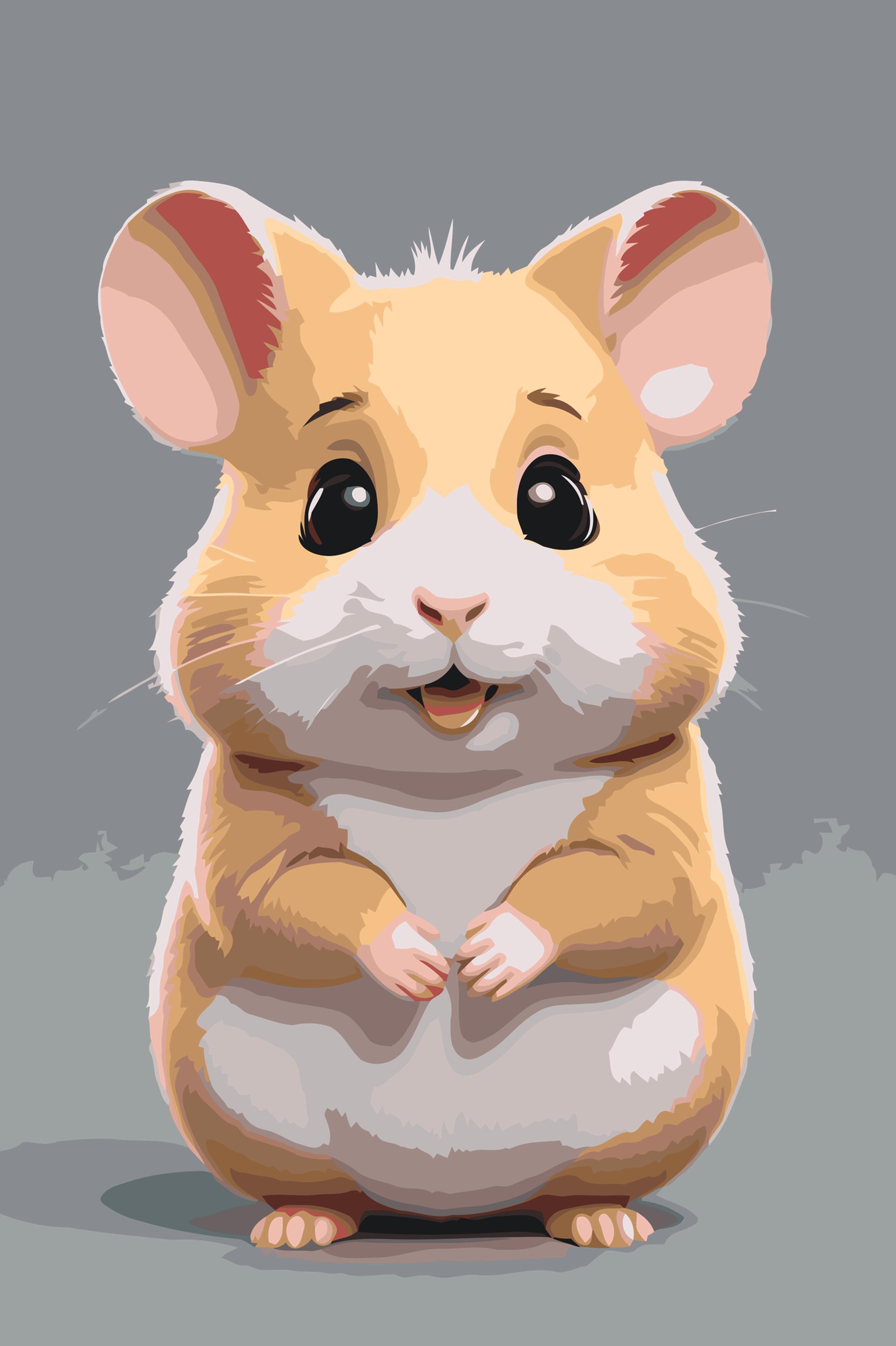 Painting by Numbers - Hamster for children