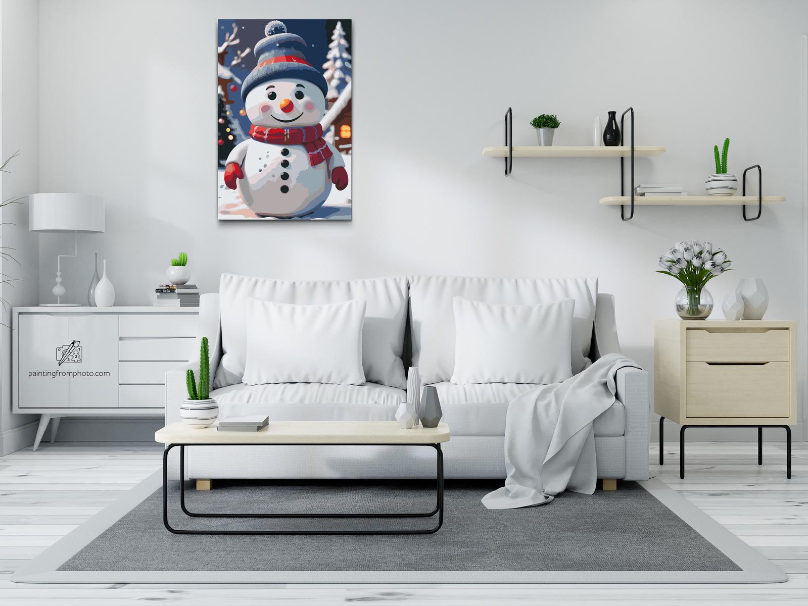 Painting by Numbers - Snowman for children