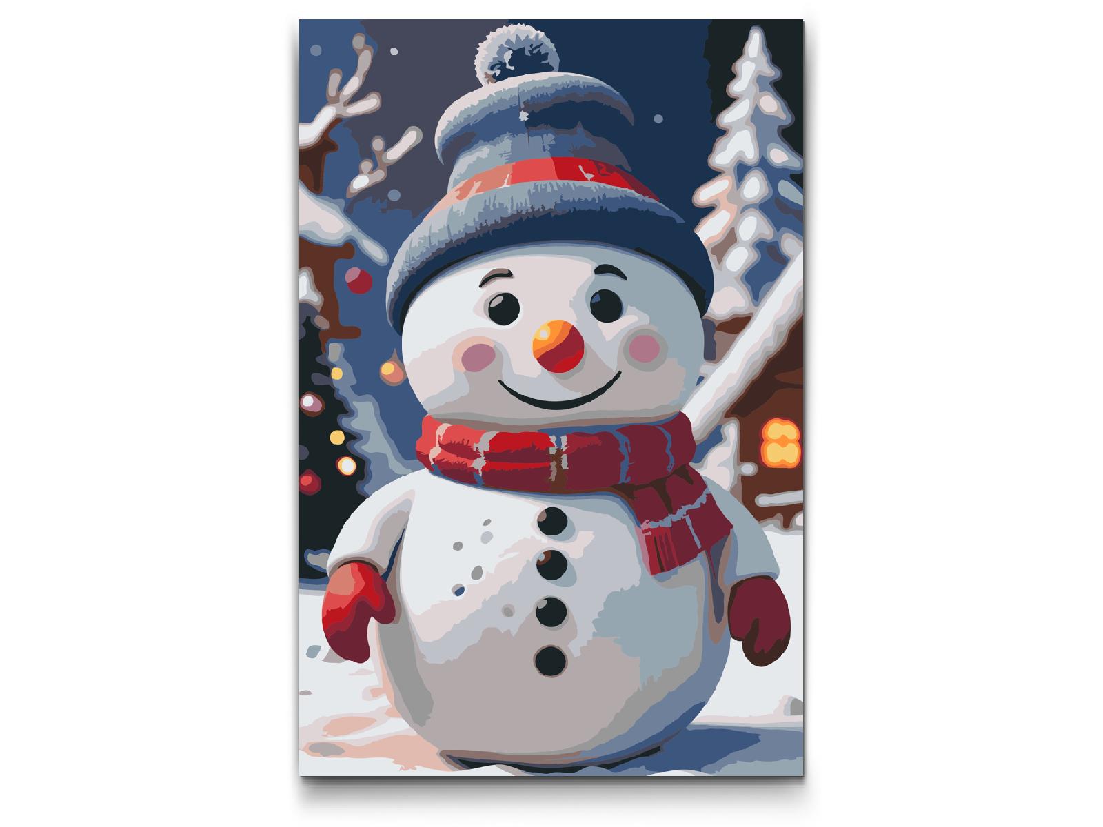 Painting by Numbers - Snowman for children