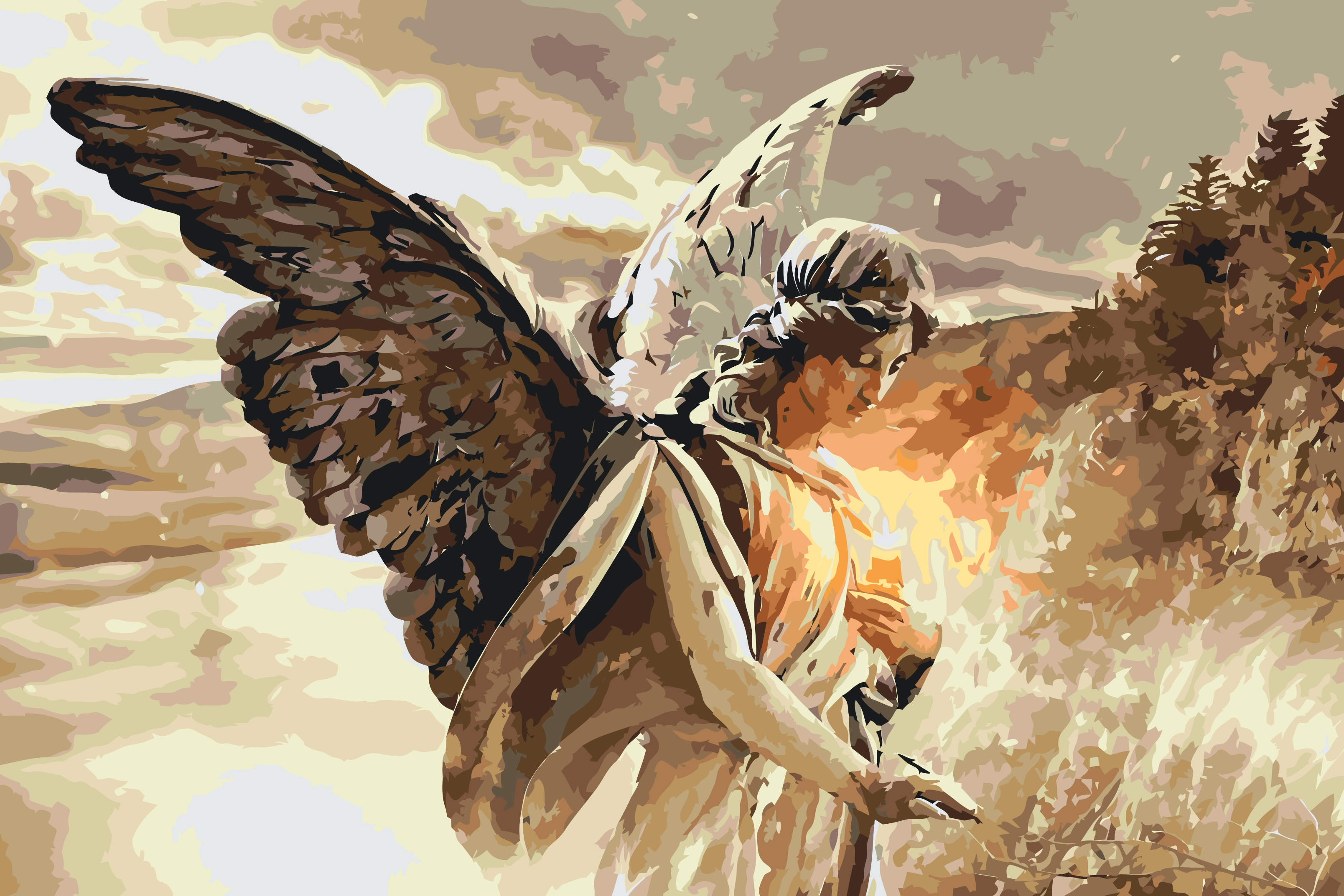Paint by Number - Angel with Candle