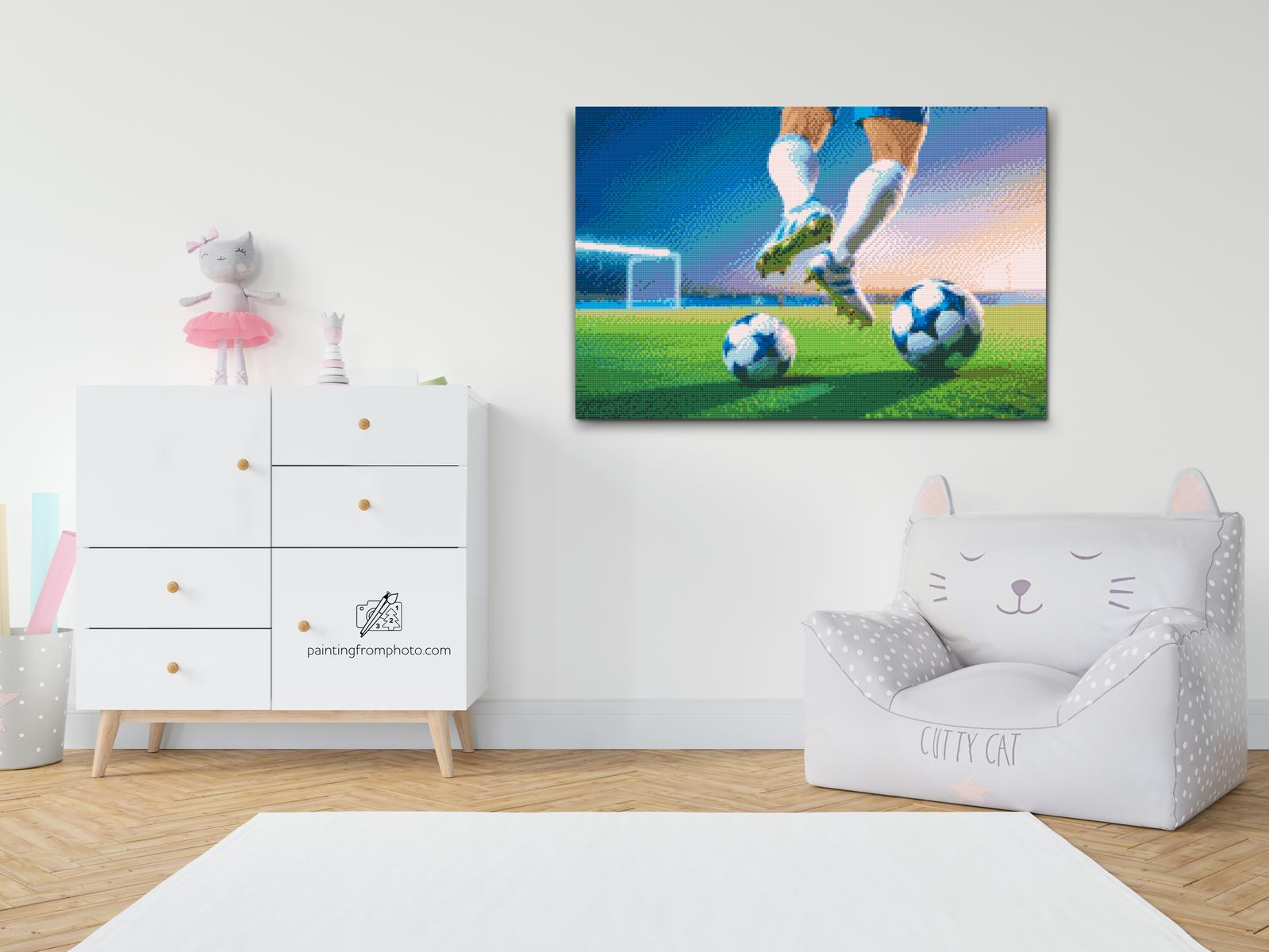 Diamond Paintings - Football on the field