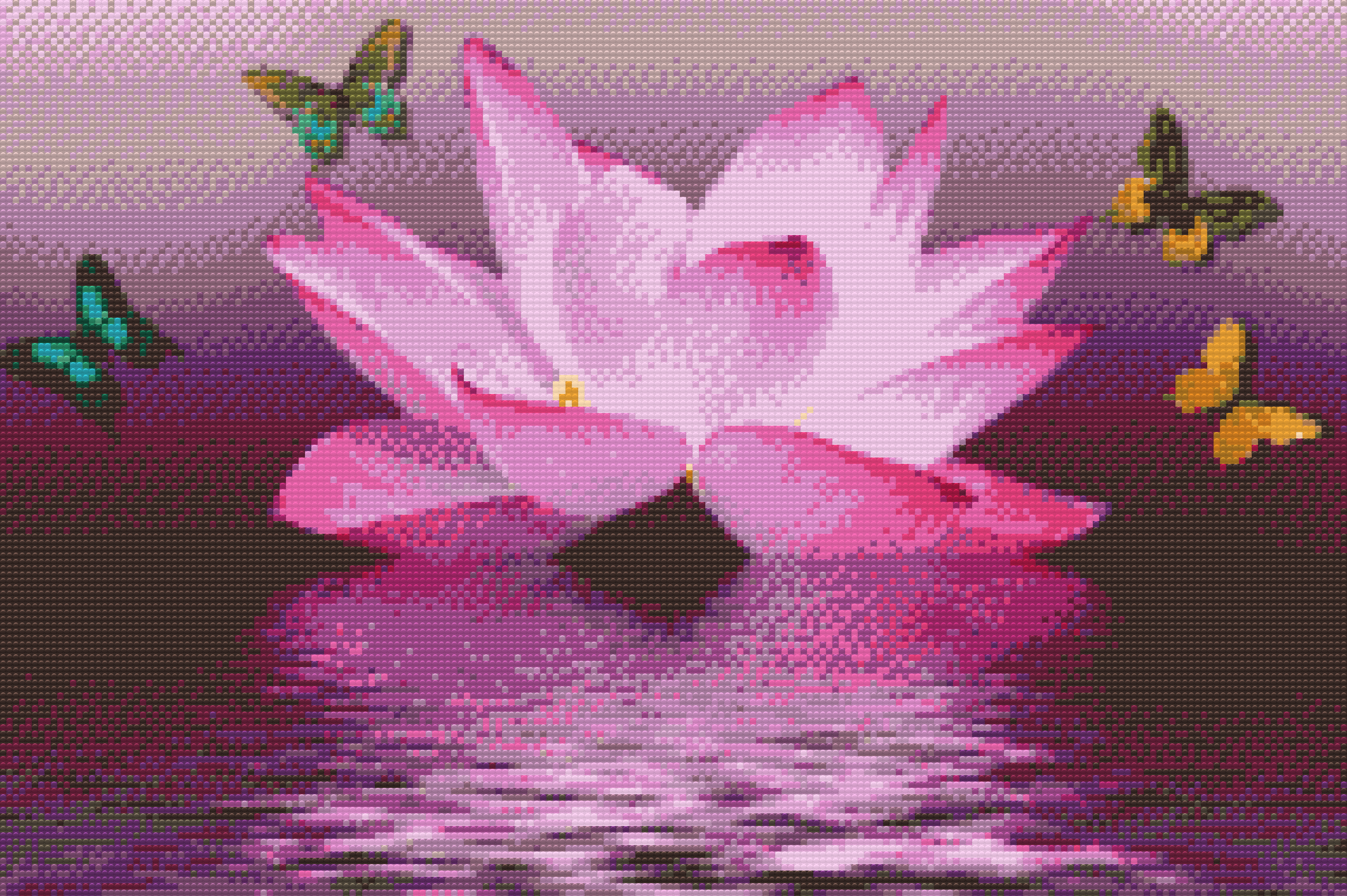 Diamond Painting - Lotus and Butterfly