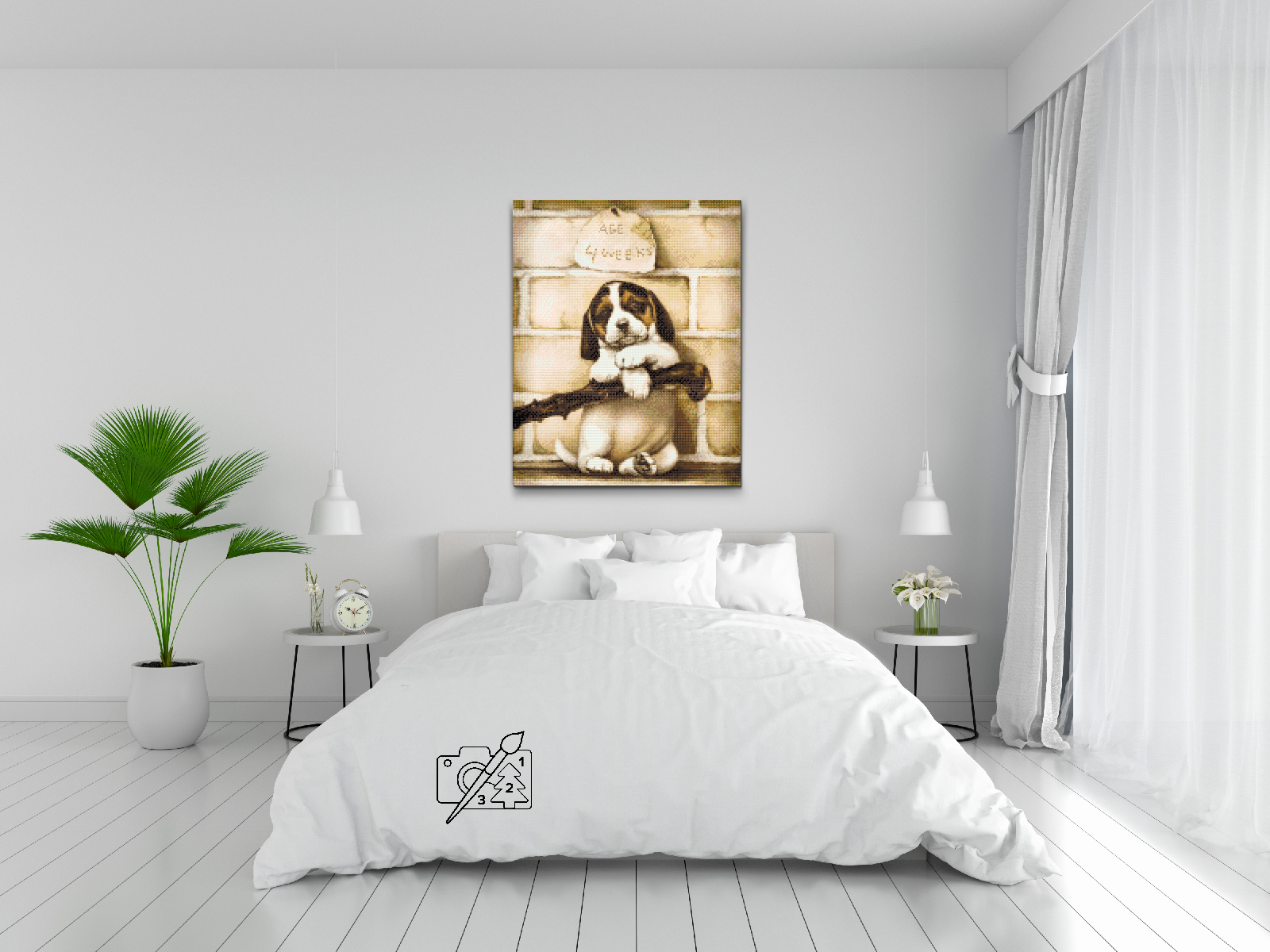 Diamond Painting - 4 Week Old Puppy