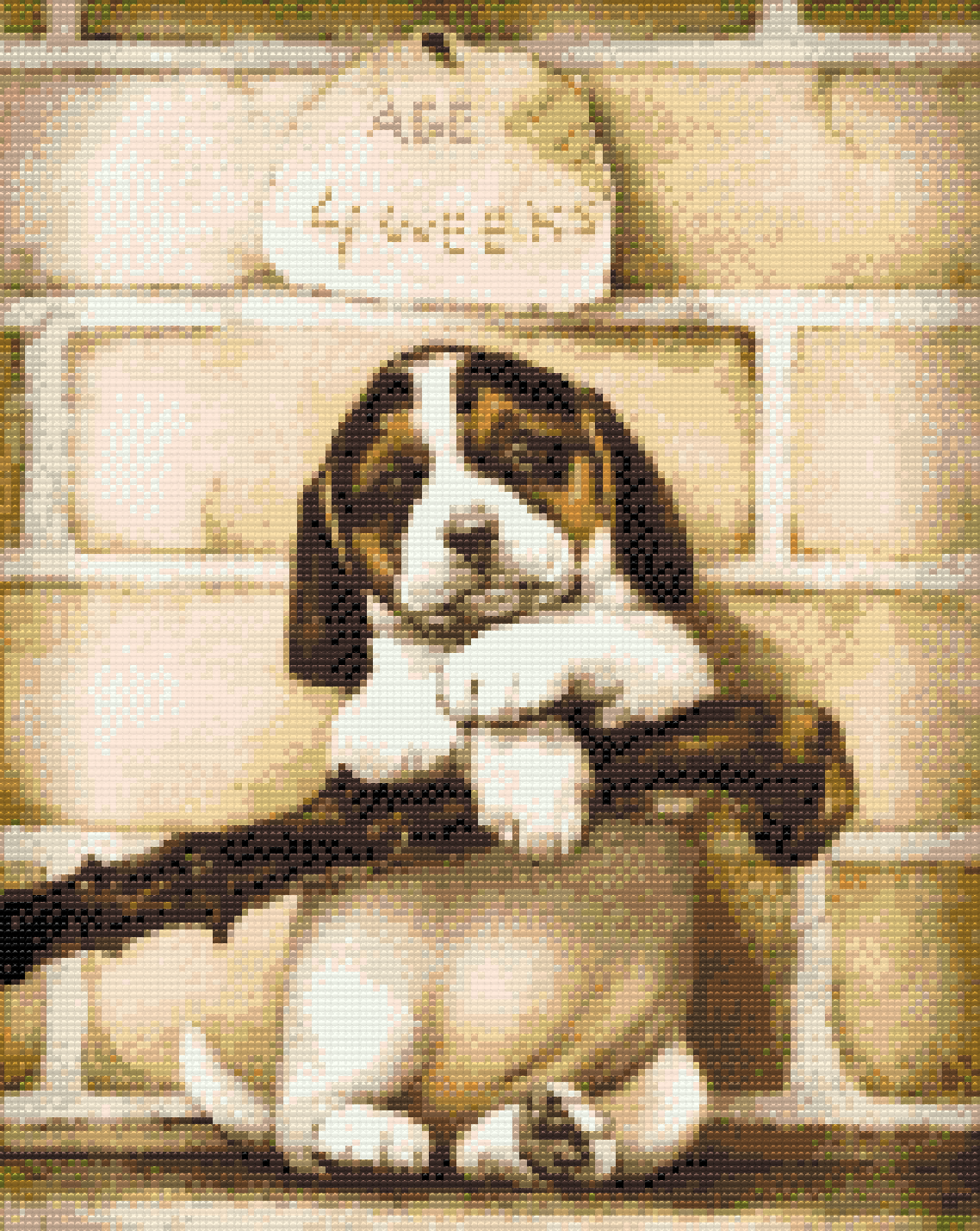 Diamond Painting - 4 Week Old Puppy
