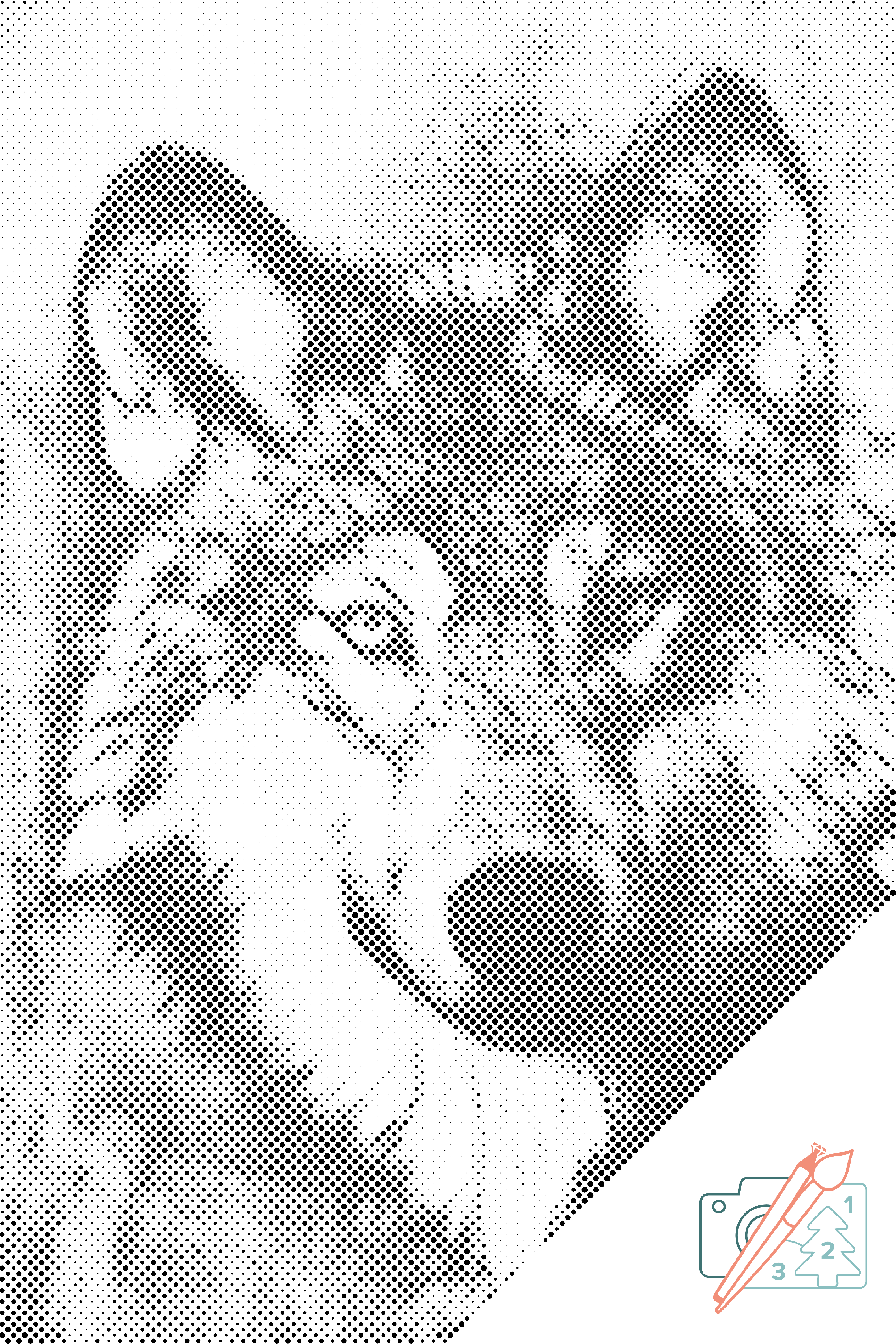 Dotting points - Illustration of Wolf