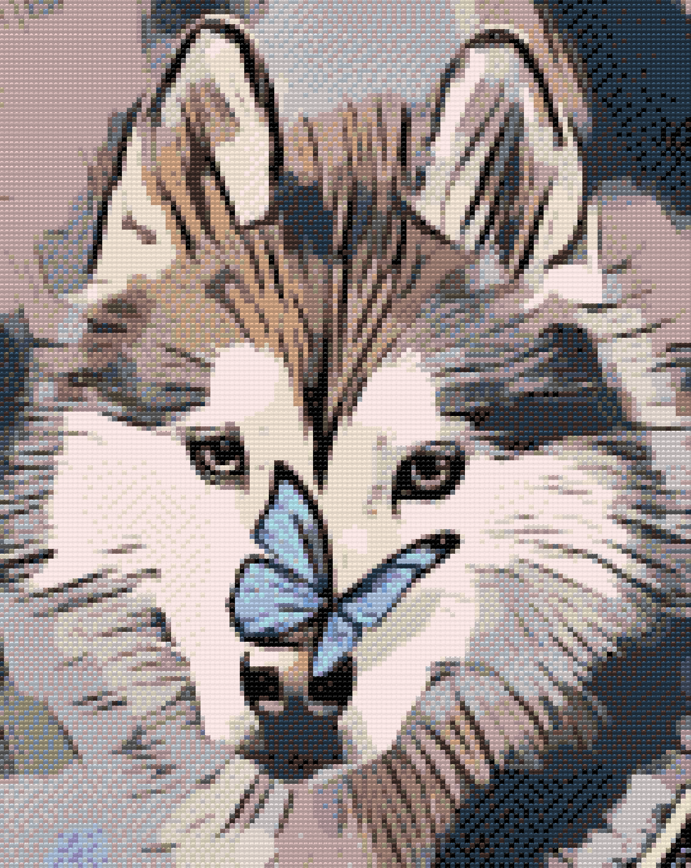 Diamond Painting - Butterfly and Husky