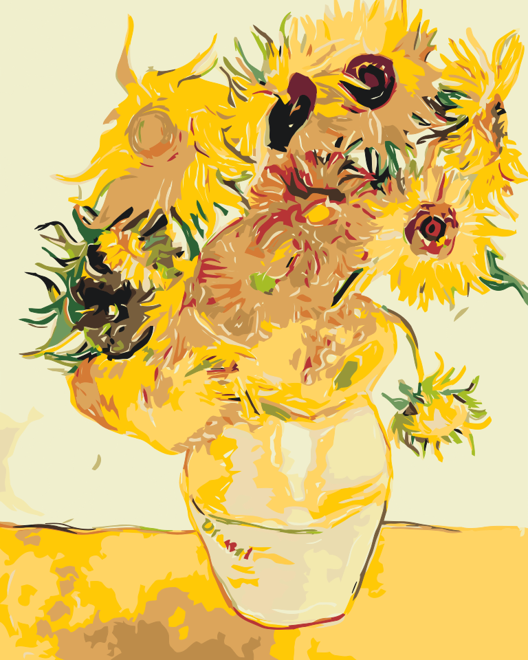 Paint by Number - Vincent Van Gogh - Sunflowers