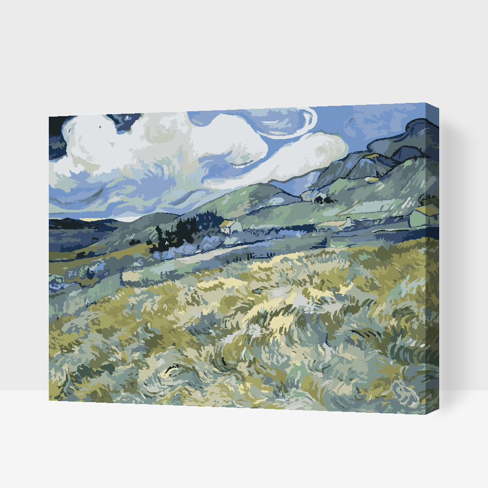 Malování podle čísel - Vincent van Gogh - Wheat Field with Mountains