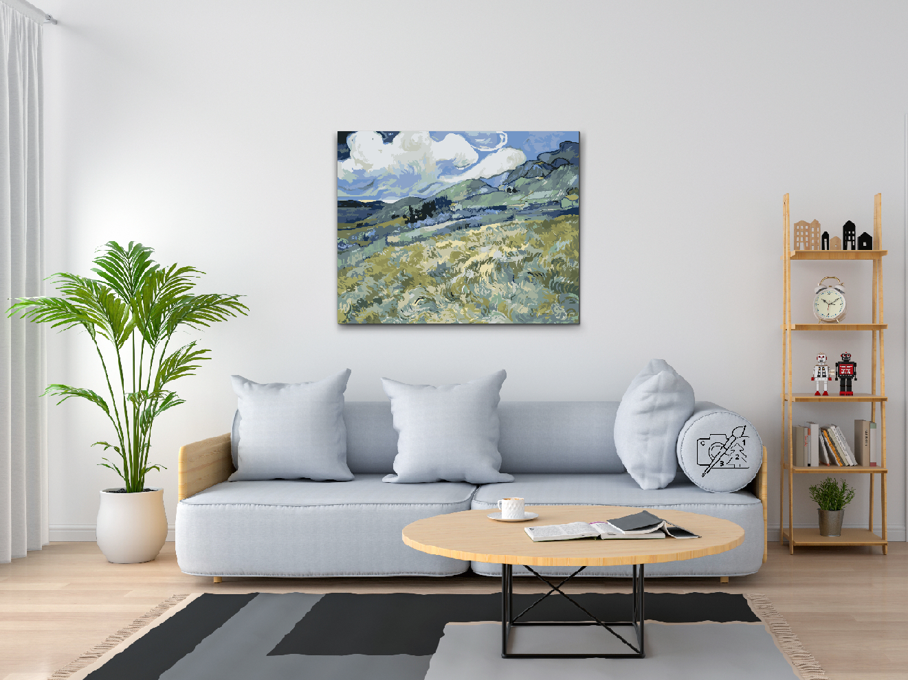 Paint by Number - Vincent van Gogh - Wheat Field with Mountains