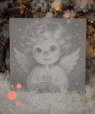 An angel watching over your home. ✨ A dot painting filled with light and peace. A soulful gift bringing protection this...