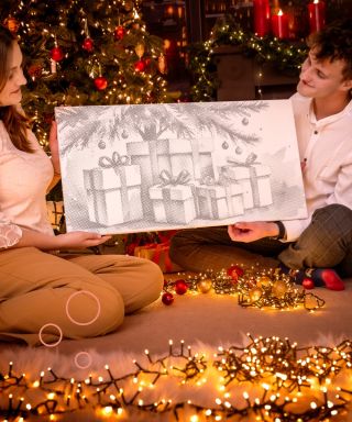 Christmas full of dots and joy. ✨ A dot painting, gifts under the tree, and the magic of shared moments. This is what...